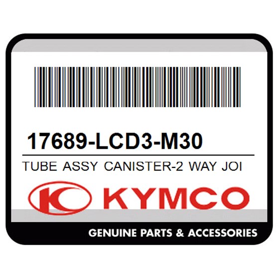 Kymco 17689-LCD3-M30 Tube Assy Canister-2 Way Joint