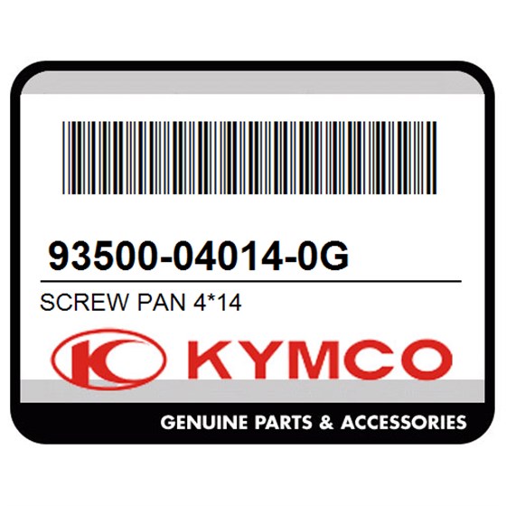 Kymco 93500-04014-0G Screw Pan 4*14