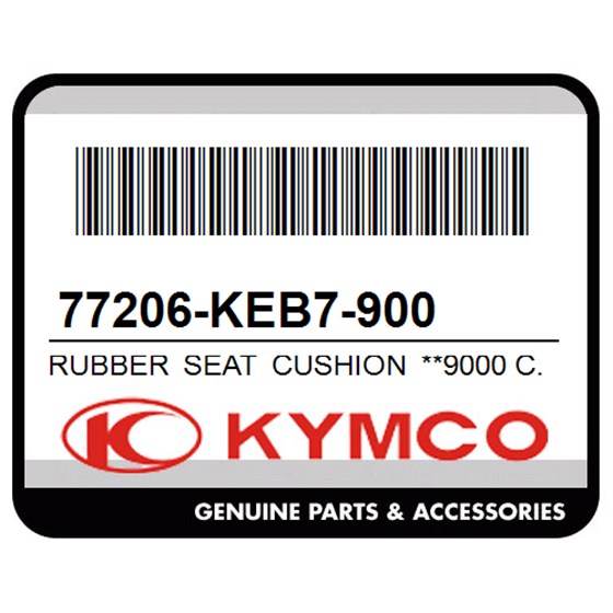 Kymco 77206-KEB7-900 Rubber Seat Cushion **9000 C.2005.03.01
