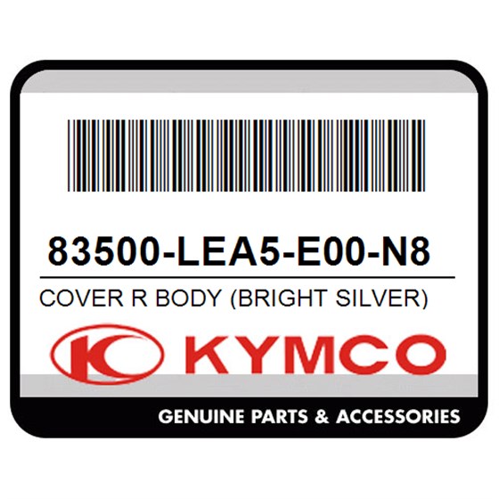 Kymco 83500-LEA5-E00-N8P Cover R Body (Bright Silver)