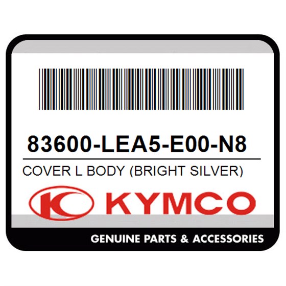 Kymco 83600-LEA5-E00-N8P Cover L Body (Bright Silver)