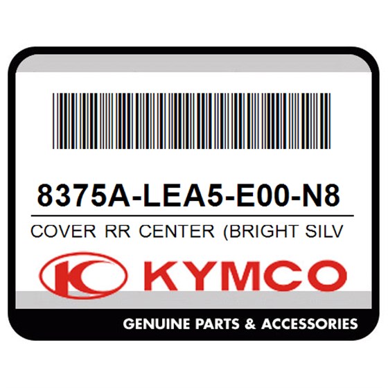 Kymco 8375A-LEA5-E00-N8P Cover Rr Center (Bright Silver)