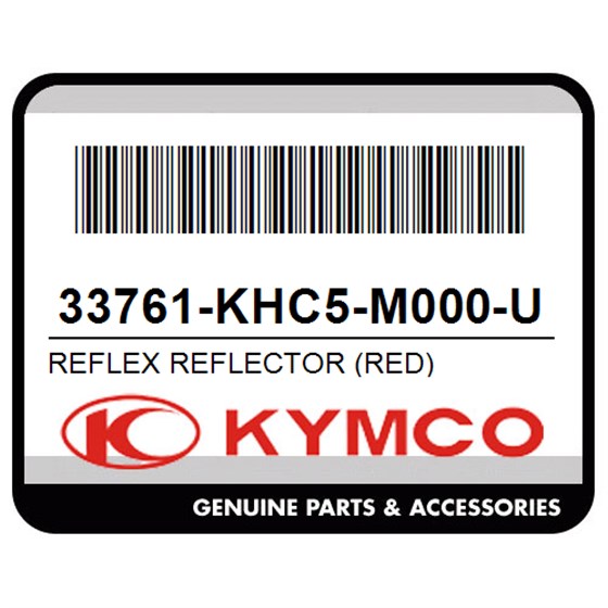 Kymco 33761-KHC5-M000-US Reflex Reflector (Red)