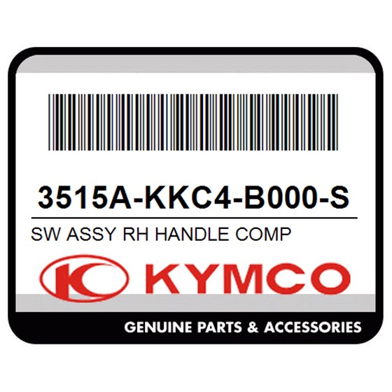 Kymco 3515A-KKC4-B000-SG Sw Assy Rh Handle Comp