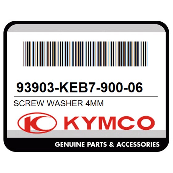 Kymco 93903-KEB7-900-06 Screw Washer 4Mm