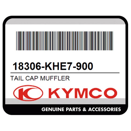 Kymco 18306-KHE7-900 Tail Cap Muffler