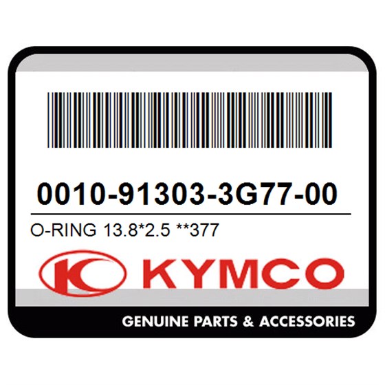 Kymco 0010-91303-3G77-001 O-Ring 13.8*2.5 **377