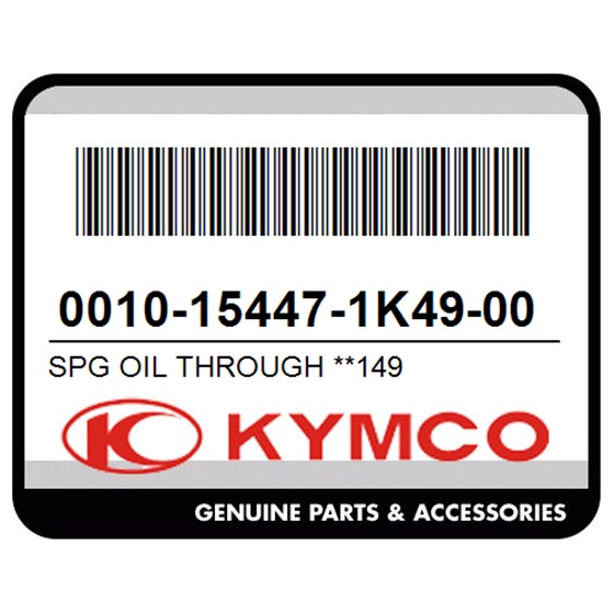 Kymco 0010-15447-1K49-001 Spg Oil Through **149