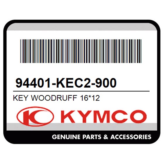 Kymco 94401-KEC2-900 Key Woodruff 16*12