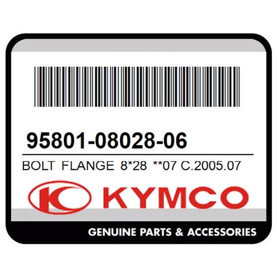 Kymco 95801-08028-06 Bolt Flange 8*28 **07 C.2005.07.01