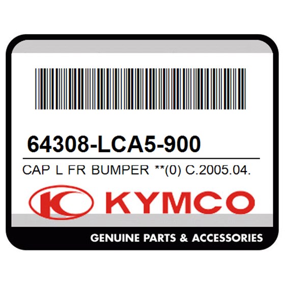 Kymco 64308-LCA5-900 Cap L Fr Bumper **(0) C.2005.04.01