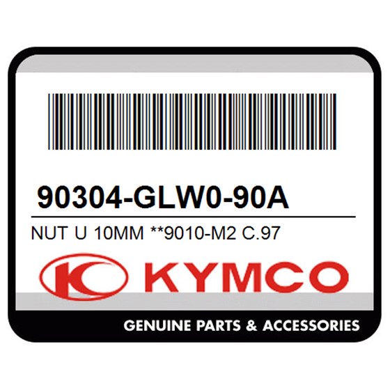 Kymco 90304-GLW0-90A Nut U 10Mm **9010-M2 C.97