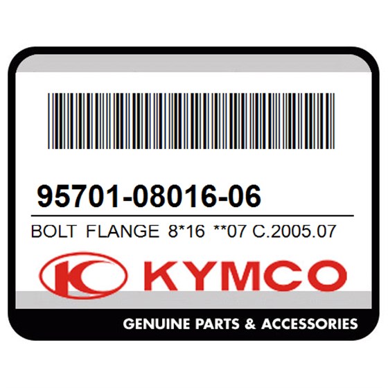 Kymco 95701-08016-06 Bolt Flange 8*16 **07 C.2005.07.01