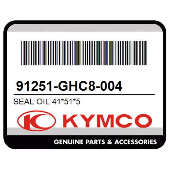 Kymco 91251-GHC8-004 Seal Oil 41*51*5