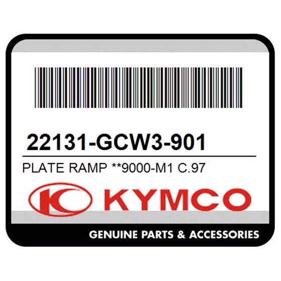 Kymco 22131-GCW3-901 Plate Ramp **9000-M1 C.97