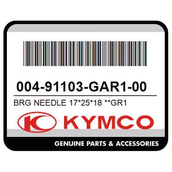 Kymco 004-91103-GAR1-004 Brg Needle 17*25*18 **Gr1