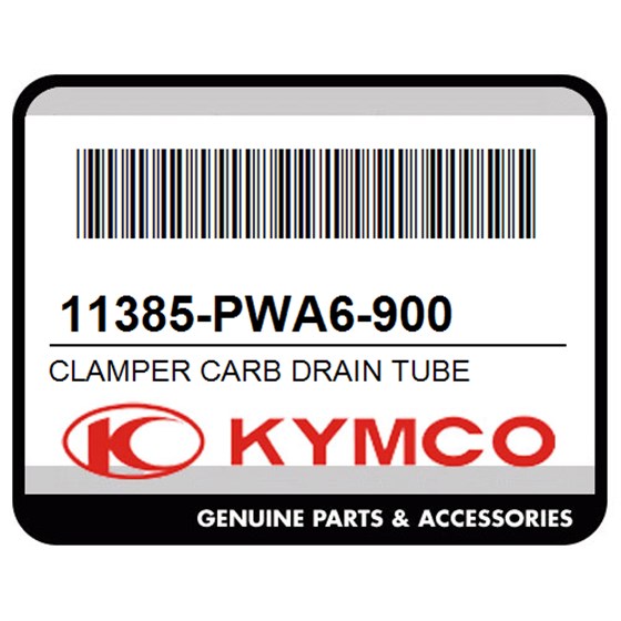 Kymco 11385-PWA6-900 Clamper Carb Drain Tube