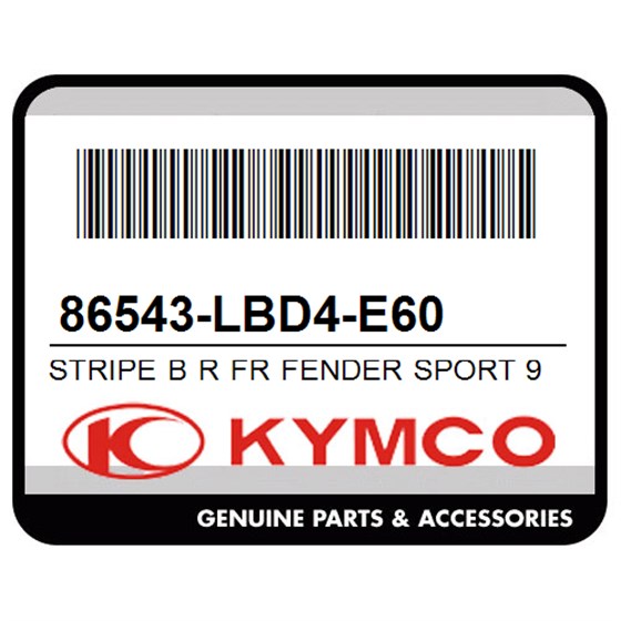 Kymco 86543-LBD4-E60 Stripe B R Fr Fender Sport 90