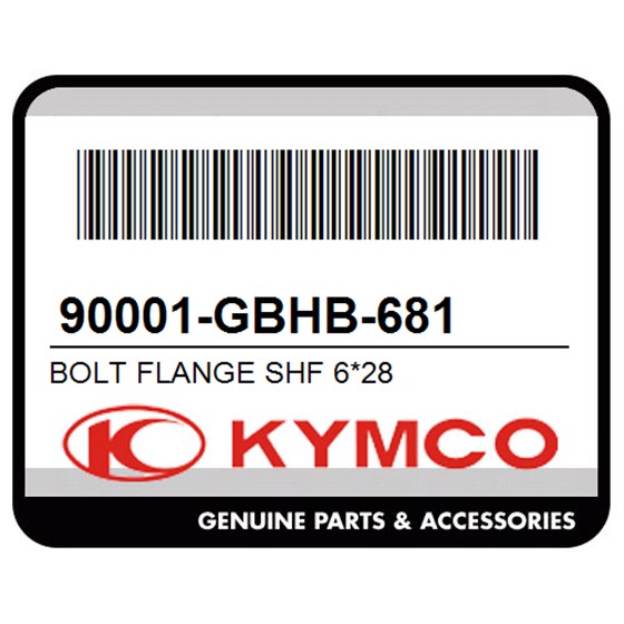 Kymco 90001-GBHB-681 Bolt Flange Shf 6*28