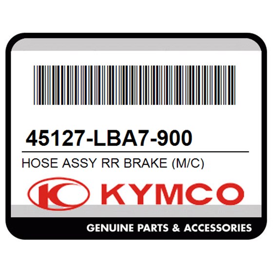 Kymco 45127-LBA7-900 Hose Assy Rr Brake (M/C)