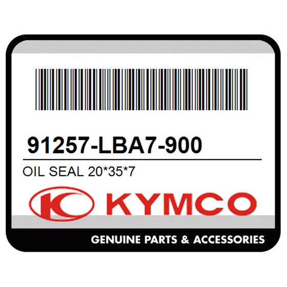 Kymco 91257-LBA7-900 Oil Seal 20*35*7