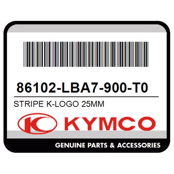 Kymco 86102-LBA7-900-T06 Stripe K-Logo 25Mm