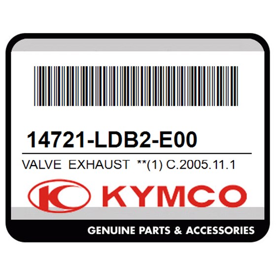 Kymco 14721-LDB2-E00 Valve Exhaust **(1) C.2005.11.18