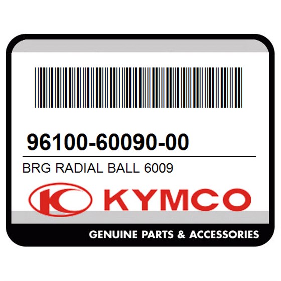 Kymco 96100-60090-00 Brg Radial Ball 6009