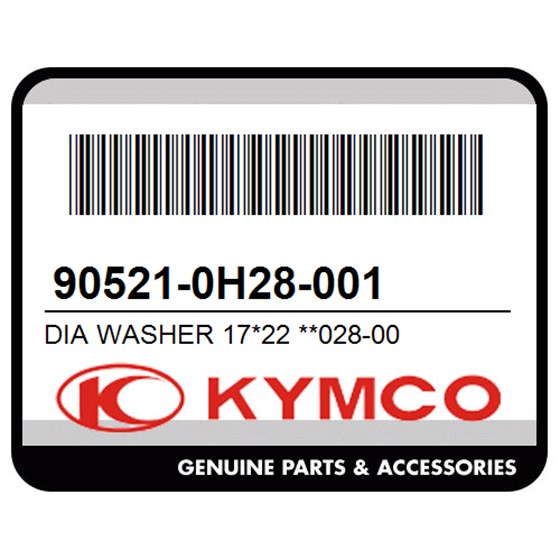Kymco 90521-0H28-001 Dia Washer 17*22 **028-00