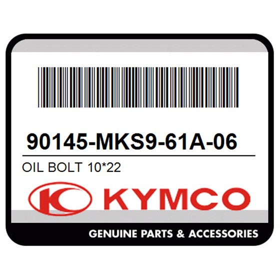 Kymco 90145-MKS9-61A-06 Oil Bolt 10*22