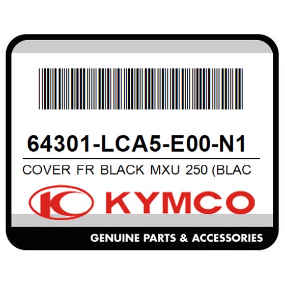 Kymco 64301-LCA5-E00-N1R Cover Fr Black Mxu 250 (Black)