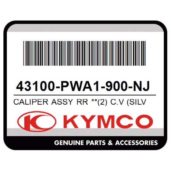 Kymco 43100-PWA1-900-NJA Caliper Assy Rr **(2) C.V (Silver)