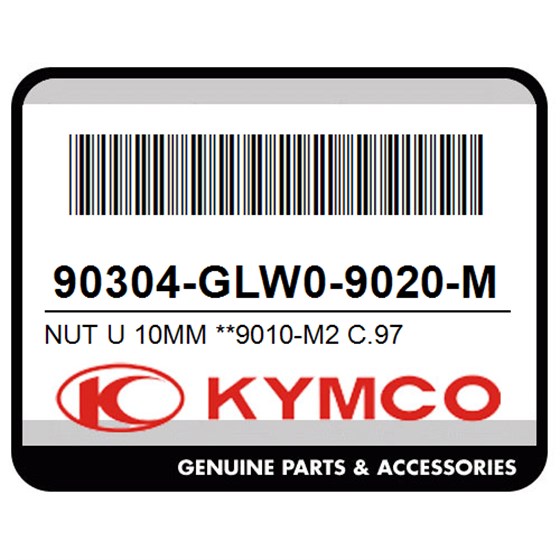 Kymco 90304-GLW0-9020-M2 Nut U 10Mm **9010-M2 C.97