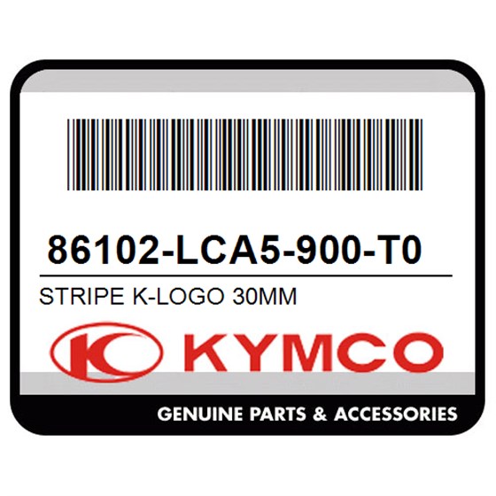 Kymco 86102-LCA5-900-T01 Stripe K-Logo 30Mm