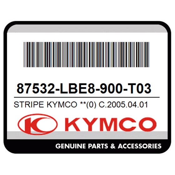Kymco 87532-LBE8-900-T03 Stripe Kymco **(0) C.2005.04.01