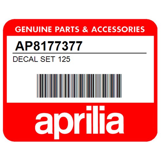Aprilia AP8177377 Decal Set 125