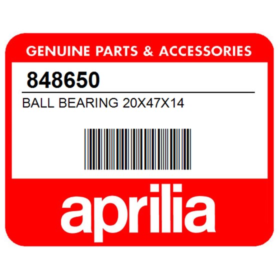 Aprilia 848650 Ball Bearing 20X47x14