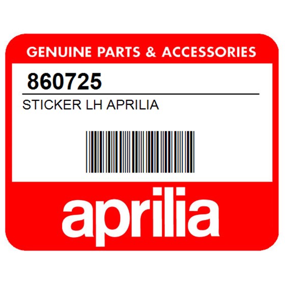 Aprilia 860725 Sticker Lh Aprilia