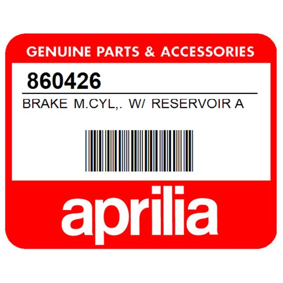 Aprilia 860426 Brake M.Cyl,. W/ Reservoir Abs