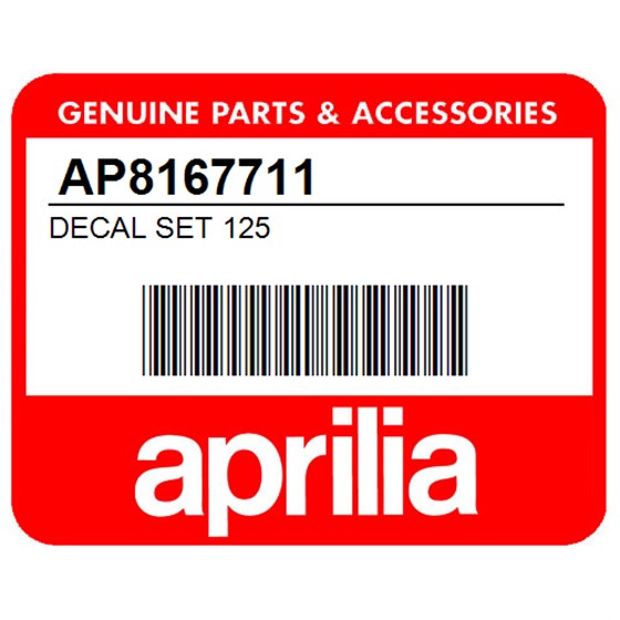 Aprilia AP8167711 Decal Set 125