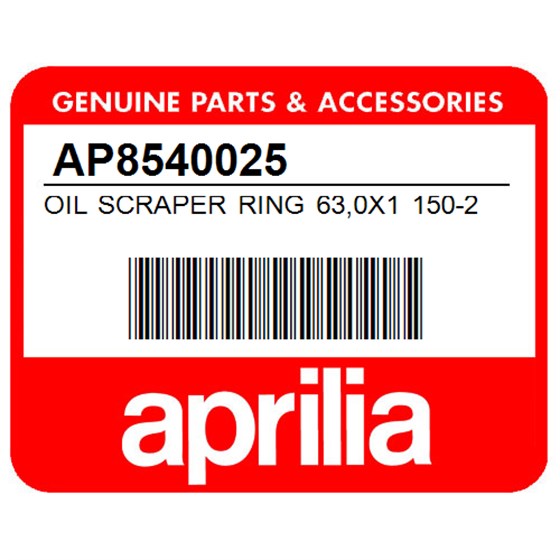 Aprilia AP8540025 Oil Scraper Ring 63,0X1 150-2M