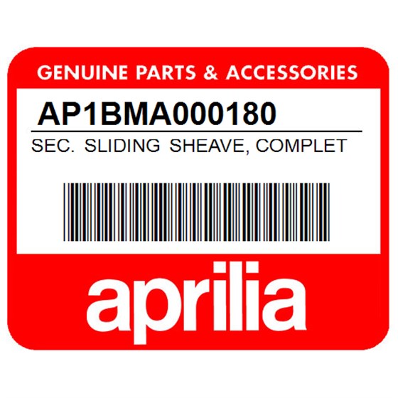 Aprilia AP1BMA000180 Sec. Sliding Sheave, Complete