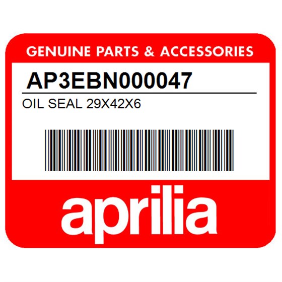 Aprilia AP3EBN000047 Oil Seal 29X42x6
