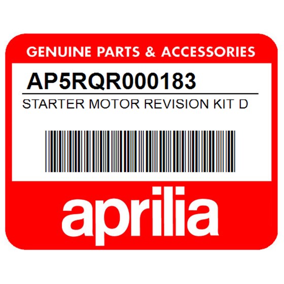Aprilia AP5RQR000183 Starter Motor Revision Kit D