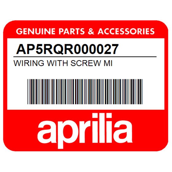Aprilia AP5RQR000027 Wiring With Screw Mi