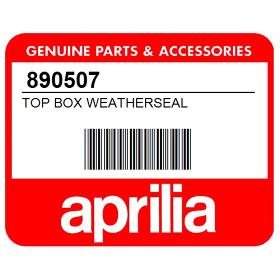 Aprilia 890507 Top Box Weatherseal