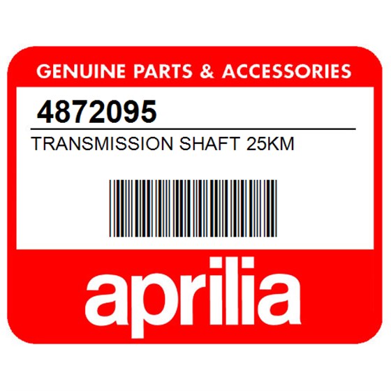 Aprilia 4872095 Transmission Shaft 25Km