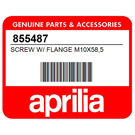 Aprilia 855487 Screw W/ Flange M10x58,5