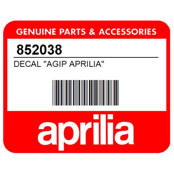 Aprilia 852038 Decal "Agip Aprilia"
