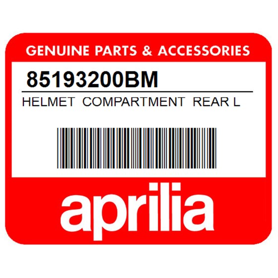 Aprilia 85193200BM Helmet Compartment Rear Lock
